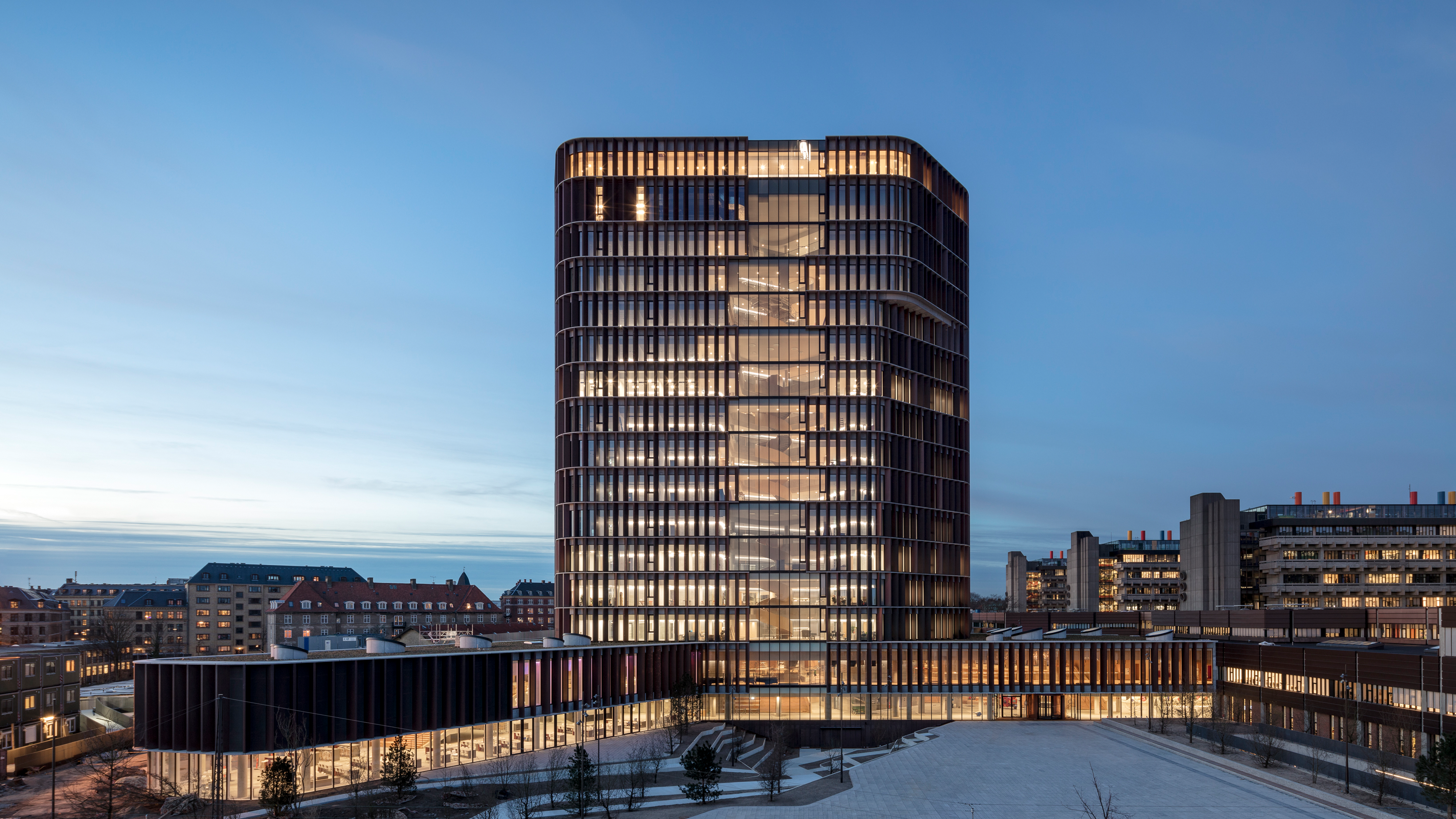 The Maersk Tower by night